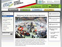 Tablet Screenshot of jobsforfuture-mannheim.de